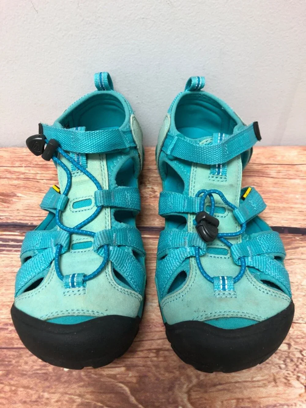 Keen Big Kids 5/37 Seacamp II CNX Teal Blue Washable Sport Sandals 1012555